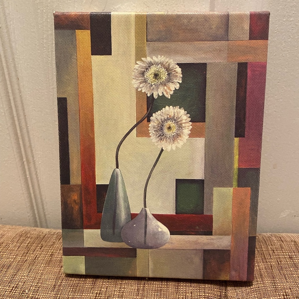 2x Water Color Painting, duro art cat painting & And two  canvas paintings.